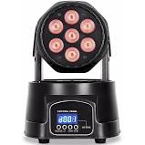 Moving Wash Head 7 Leds Cree De 12w Rgbw Dmx Quadriled