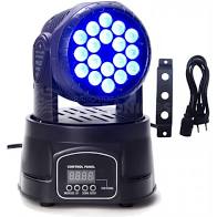 Moving Head 18 Leds 3w Rgb Dmx Efeito Strobo Dj Profissional