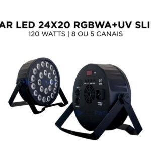 PAR LED 24X20W RGBWA+UV (CARCAÇA PLASTICO)